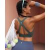 RUNNING GIRL Sports Bras for Women High Support Molded Cup High Impact Sports Bras with Sewn in Pads Racerback Running Bra(Sage Green)