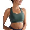 RUNNING GIRL Sports Bras for Women High Support Molded Cup High Impact Sports Bras with Sewn in Pads Racerback Running Bra(Sage Green)