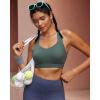 RUNNING GIRL Sports Bras for Women High Support Molded Cup High Impact Sports Bras with Sewn in Pads Racerback Running Bra(Sage Green)