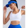 RUNNING GIRL Sports Bras for Women High Support Molded Cup High Impact Sports Bras with Sewn in Pads Racerback Running Bra(Snow White)