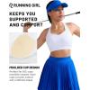 RUNNING GIRL Sports Bras for Women High Support Molded Cup High Impact Sports Bras with Sewn in Pads Racerback Running Bra(Snow White)