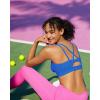 RUNNING GIRL Sports Bras for Women High Support, Molded Cup Strappy High Impact Sports Bras for Women with Sewn in Pads(Blue)