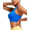 RUNNING GIRL Sports Bras for Women High Support, Molded Cup Strappy High Impact Sports Bras for Women with Sewn in Pads(Blue)
