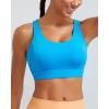 RUNNING GIRL Sports Bras for Women High Support, Molded Cup Strappy High Impact Sports Bras for Women with Sewn in Pads(Bright Blue)