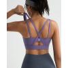 RUNNING GIRL Sports Bras for Women High Support, Molded Cup Strappy High Impact Sports Bras for Women with Sewn in Pads(Purple)