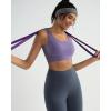 RUNNING GIRL Sports Bras for Women High Support, Molded Cup Strappy High Impact Sports Bras for Women with Sewn in Pads(Purple)