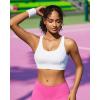 RUNNING GIRL Sports Bras for Women High Support, Molded Cup Strappy High Impact Sports Bras for Women with Sewn in Pads(White)