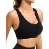 RUNNING GIRL Sports Bras for Women High Support Moulded Cup High Impact Sports Bras Racerback Workout Running Yoga Bra(3045 Black)
