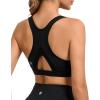 RUNNING GIRL Sports Bras for Women High Support Moulded Cup High Impact Sports Bras Racerback Workout Running Yoga Bra(3045 Black)