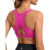 RUNNING GIRL Sports Bras for Women High Support Moulded Cup High Impact Sports Bras Racerback Workout Running Yoga Bra(3045 Hot Pink)