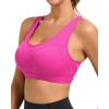 RUNNING GIRL Sports Bras for Women High Support Moulded Cup High Impact Sports Bras Racerback Workout Running Yoga Bra(3045 Hot Pink)