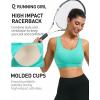 RUNNING GIRL Sports Bras for Women High Support Moulded Cup High Impact Sports Bras Racerback Workout Running Yoga Bra(3045 Lake Green)