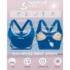 RUNNING GIRL Sports Bras for Women High Support Moulded Cup High Impact Sports Bras Racerback Workout Running Yoga Bra(A-blue)