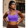RUNNING GIRL Sports Bras for Women High Support Moulded Cup High Impact Sports Bras Racerback Workout Running Yoga Bra(A-violet)