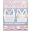 RUNNING GIRL Sports Bras for Women High Support Moulded Cup High Impact Sports Bras Racerback Workout Running Yoga Bra(A-white)