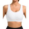 RUNNING GIRL Sports Bras for Women High Support Moulded Cup High Impact Sports Bras Racerback Workout Running Yoga Bra(Cloud White)