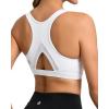 RUNNING GIRL Sports Bras for Women High Support Moulded Cup High Impact Sports Bras Racerback Workout Running Yoga Bra(Cloud White)
