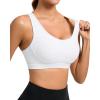 RUNNING GIRL Sports Bras for Women High Support Moulded Cup High Impact Sports Bras Racerback Workout Running Yoga Bra(Cloud White)