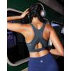 RUNNING GIRL Sports Bras for Women High Support Moulded Cup High Impact Sports Bras Racerback Workout Running Yoga Bra(Deep Grey)