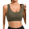 RUNNING GIRL Sports Bras for Women High Support Moulded Cup High Impact Sports Bras Racerback Workout Running Yoga Bra(Khaki Green)