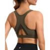 RUNNING GIRL Sports Bras for Women High Support Moulded Cup High Impact Sports Bras Racerback Workout Running Yoga Bra(Khaki Green)