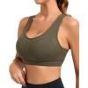 RUNNING GIRL Sports Bras for Women High Support Moulded Cup High Impact Sports Bras Racerback Workout Running Yoga Bra(Khaki Green)