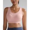 RUNNING GIRL Sports Bras for Women High Support Moulded Cup High Impact Sports Bras Racerback Workout Running Yoga Bra(Pink Peony)