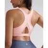 RUNNING GIRL Sports Bras for Women High Support Moulded Cup High Impact Sports Bras Racerback Workout Running Yoga Bra(Pink Peony)