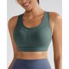 RUNNING GIRL Sports Bras for Women High Support Moulded Cup High Impact Sports Bras Racerback Workout Running Yoga Bra(Sage Green)