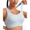 RUNNING GIRL Sports Bras for Women High Support Moulded Cup High Impact Sports Bras Racerback Workout Running Yoga Bra(Silver Gray)