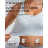 RUNNING GIRL Sports Bras for Women High Support Moulded Cup High Impact Sports Bras Racerback Workout Running Yoga Bra(Silver Gray)
