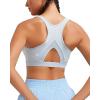 RUNNING GIRL Sports Bras for Women High Support Moulded Cup High Impact Sports Bras Racerback Workout Running Yoga Bra(Silver Gray)