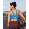 RUNNING GIRL Sports Bras for Women High Support,Adjustable Racerback Molded Cup Sports Bra Yoga Athletic Workout Bra(Blue)