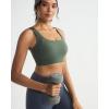 RUNNING GIRL Sports Bras for Women High Support,Adjustable Racerback Molded Cup Sports Bra Yoga Athletic Workout Bra(Dark Green)