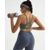 RUNNING GIRL Sports Bras for Women High Support,Adjustable Racerback Molded Cup Sports Bra Yoga Athletic Workout Bra(Dark Green)