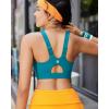 RUNNING GIRL Sports Bras for Women High Support,Adjustable Racerback Molded Cup Sports Bra Yoga Athletic Workout Bra(Teal)