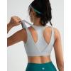 RUNNING GIRL Sports Bras for Women High Support,Molded Cup High Impact Sports Bra Racerback Workout Yoga Running Bra(Ash Grey)
