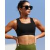 RUNNING GIRL Sports Bras for Women High Support,Molded Cup High Impact Sports Bra Racerback Workout Yoga Running Bra(Black)
