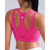 RUNNING GIRL Sports Bras for Women High Support,Molded Cup High Impact Sports Bra Racerback Workout Yoga Running Bra(Hot Pink)