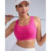 RUNNING GIRL Sports Bras for Women High Support,Molded Cup High Impact Sports Bra Racerback Workout Yoga Running Bra(Hot Pink)