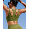 RUNNING GIRL Sports Bras for Women High Support,Molded Cup High Impact Sports Bra Racerback Workout Yoga Running Bra(Olive Green)