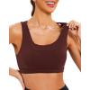RUNNING GIRL Sports Bras for Women High Support,Molded Cup High Impact Sports Bra Racerback Workout Yoga Running Bra(Rust Red)