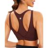 RUNNING GIRL Sports Bras for Women High Support,Molded Cup High Impact Sports Bra Racerback Workout Yoga Running Bra(Rust Red)