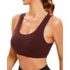 RUNNING GIRL Sports Bras for Women High Support,Molded Cup High Impact Sports Bra Racerback Workout Yoga Running Bra(Rust Red)