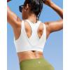 RUNNING GIRL Sports Bras for Women High Support,Molded Cup High Impact Sports Bra Racerback Workout Yoga Running Bra(White)
