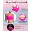 RUNNING GIRL Sports Bras for Women High Support,Racerback High Impact Grey Sports Bra Moulded Cup Workout Bra Push up(D-hot Pink)