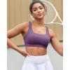 RUNNING GIRL Sports Bras for Women High Support,Racerback High Impact Grey Sports Bra Moulded Cup Workout Bra Push up(D-purple)