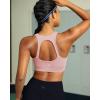 RUNNING GIRL Sports Bras for Women High Support,Racerback High Impact Grey Sports Bra Moulded Cup Workout Bra Push up(Z-flush Pink)