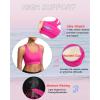 RUNNING GIRL Sports Bras for Women High Support,Racerback High Impact Grey Sports Bra Moulded Cup Workout Bra Push up(Z-hot Pink)
