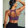 RUNNING GIRL Sports Bras for Women High Support,Racerback High Impact Grey Sports Bra Moulded Cup Workout Bra Push up(Z-purple)